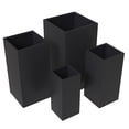 thumbnail image 6 of LeisureMod Basalt 4-Piece Fiberstone and MGO Clay Tall Square Planter Black, 6 of 11