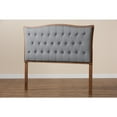 thumbnail image 6 of Baxton Studio Nikita Gray Fabric and Walnut Brown Wood King Size Headboard, 6 of 11
