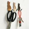 thumbnail image 2 of Naiyafly 2 Pcs/lot Cat-shaped Wall Mount Key Holder Decorative Stainless Steel Hanger Keys Hanger Home Decor Hooks, 2 of 5
