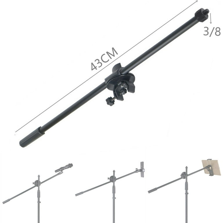 43CM Adjustable Tripod Microphone Stand Boom Arm Rotating Video