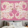 thumbnail image 2 of PRATYUS  Pink Preppy Tapestry, Pink Cheetah Leopard Aesthetic Tapestry Wall Hanging for Teen Girls Room Bedroom College Dorm, Pink Wall Decor, Pink Room Decor Aesthetic 40x60inch, 2 of 6