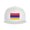 White, variant on Snapback Hat Armenian Flag Adjustable Flat Bill Brim Hat for Men Women Casual Wear Navy Blue