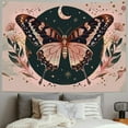 thumbnail image 2 of Fenyluxe  Pink Butterfly Tapestry Floral Plant Botanical Tapestries Wall Hanging Bohemia Mandala Tapestry Trippy Star Moon Tapestry for Bedroom Living Room Party Wall Decor 50x40inch, 2 of 6