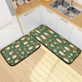 2-Piece Kitchen Mat Set Non Slip Washable Floor Mats Decorative Rugs ...