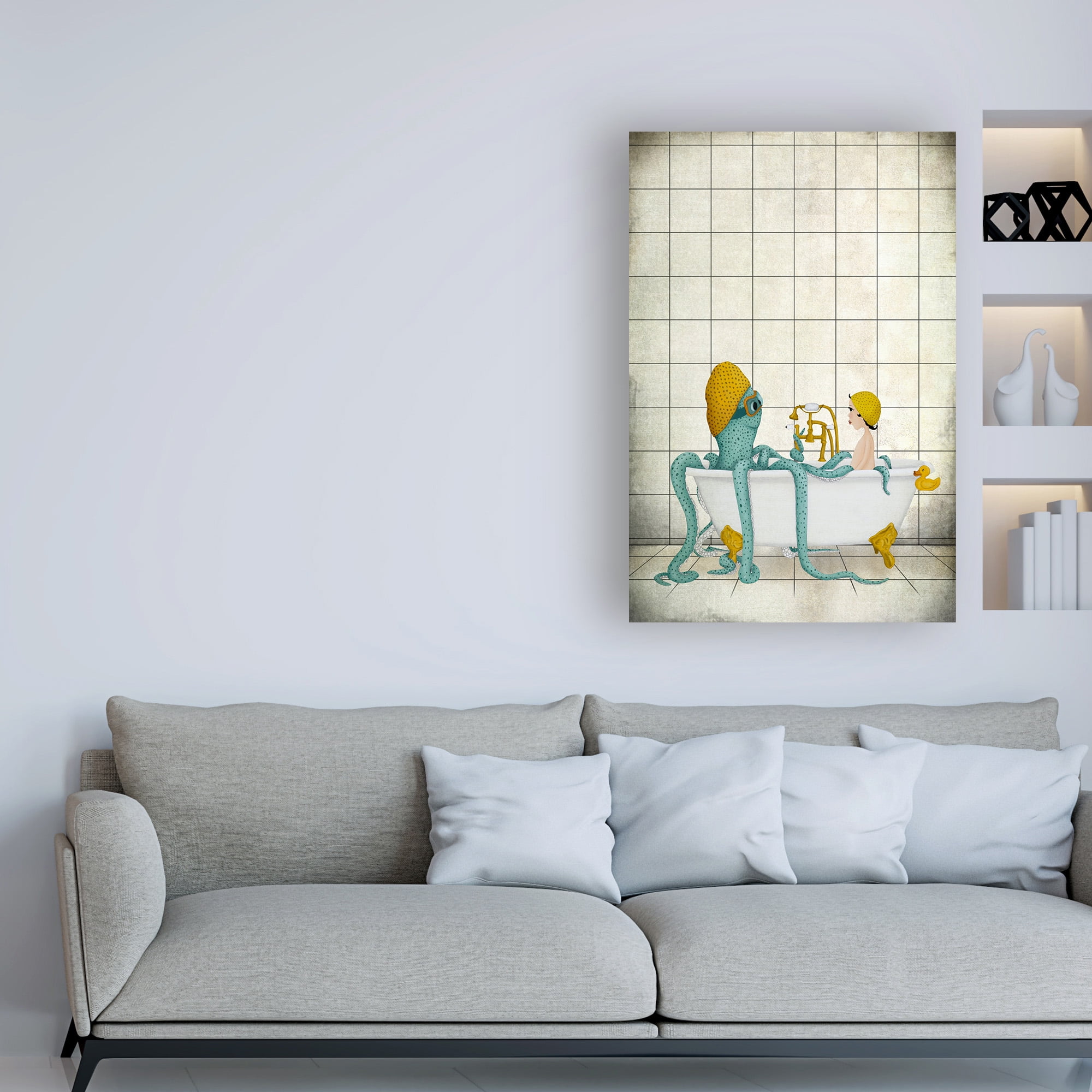 Trademark Fine Art 'Bath Time' Canvas Art by Maja Lindber