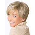 thumbnail image 1 of Perruque de Mode pour Femmes Cheveux Courts Mixtes Graduels avec Frange oblique et Cheveux Partiellement Lisses, 1 of 5