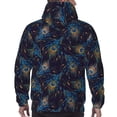 thumbnail image 7 of Lsque Peacock Feathers Pattern Casual Men's Hoodie,Hooded Sweatshirt with Kangaroo Pocket,Pullover Hoodie-4X-Large, 7 of 7