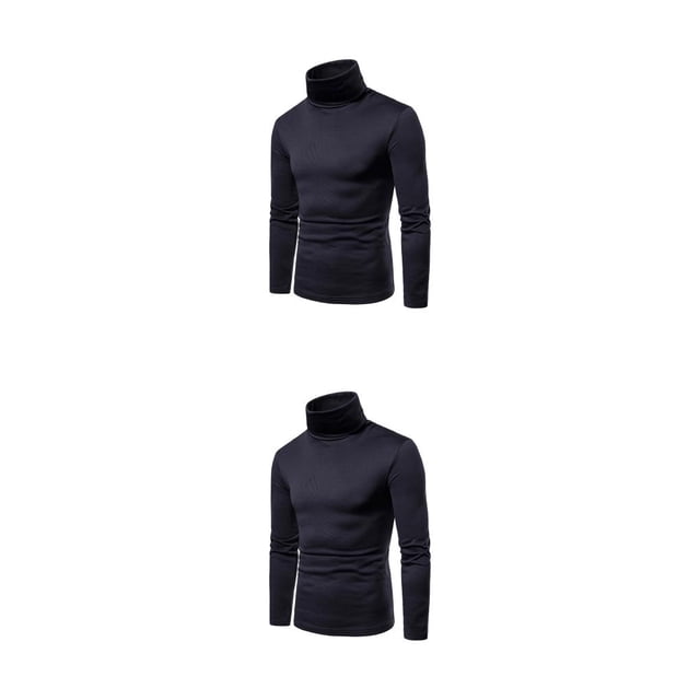 Minnieouse Camisa térmica para hombre Jersey de cuello alto Ropa interior de invierno cómoda Type1 NO1