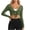 Green, variant on Women's Short Sleeve Wrap Cardigan Yoga Cover Up Casual Cropped Top with Hood Comfortable Sports Leisure Tops, Navy L