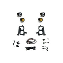 Baja Design 447849 Clear Spot/Amber w C Fog Pocket Kit For 20-23 GMC 2500/3500 Fits select: 2020-2022 GMC SIERRA