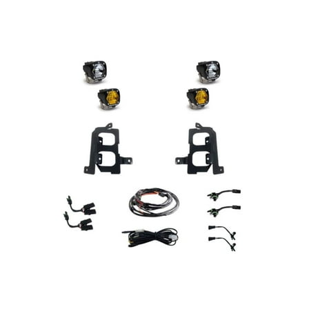Baja Design 447849 Clear Spot/Amber w C Fog Pocket Kit For 20-23 GMC 2500/3500 Fits select: 2020-2022 GMC SIERRA