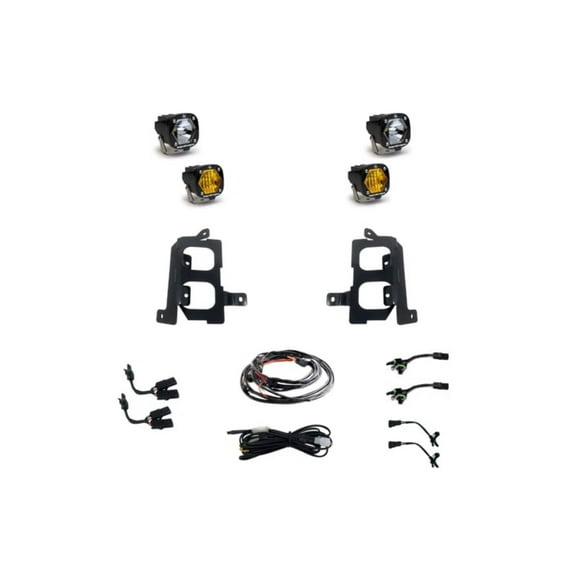 Baja Design 447849 Clear Spot/Amber w C Fog Pocket Kit For 20-23 GMC 2500/3500 Fits select: 2020-2022 GMC SIERRA