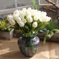 thumbnail image 4 of Artificial Flowers Tulip Bouquet Floral Wedding Bouquet Party Home Decor, 4 of 7