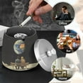 thumbnail image 4 of Yayeee Ashtray with Lid for Cigarette Smokeless Stainless Steel Home Ash Holder, Sitting on The Moon, 4 of 7