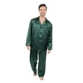 thumbnail image 1 of Leveret Mens Satin Pajamas Christmas 2 Piece Pajama Set Size Small-XXX-Large) (Green, XX-Large), 1 of 1