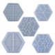 thumbnail image 2 of Moyic DIY forma Hexagonal Tangram rompecabezas molde de silicona decoración del hogar molde para hacer dulces pasteles Chocolates Decoración del hogar No.1 Moyic HA044180-01, 2 of 6