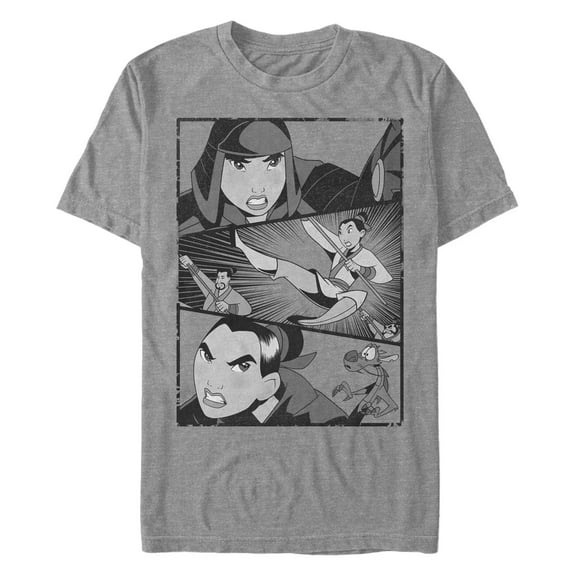 Men's Mulan Comic Book Scenes  Graphic T-Shirt