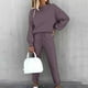 thumbnail image 1 of Puntoco Conjunto de 2 piezas de jersey de manga larga y pantalones casuales para mujer Puntoco Puntoco-3030, 1 of 9