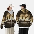 thumbnail image 4 of Balery Happy New Year 2025 E Sudadera ligera de manga larga con capucha y protección solar UPF 50+ para hombre y mujer, ideal para pesca y running-X-Large, 4 of 7