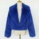 thumbnail image 5 of Chaqueta de abrigo cálida para mujer, de invierno, lisa, con cuello vuelto, 5 of 6