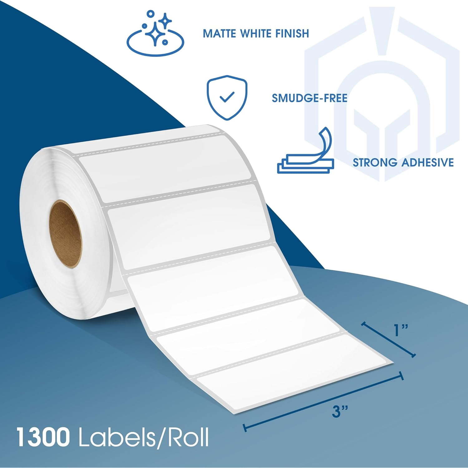 Strongmor ZB 3" X 1” Direct Thermal Labels for Barcodes, Postage Address, Shipping Labels, 1300 Count Per Roll (Pack of 6 Roll)