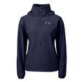 thumbnail image 2 of Women's Cutter & Buck  Navy UTSA Roadrunners Charter Eco Recycled Half-Zip Anorak Jacket, 2 of 3