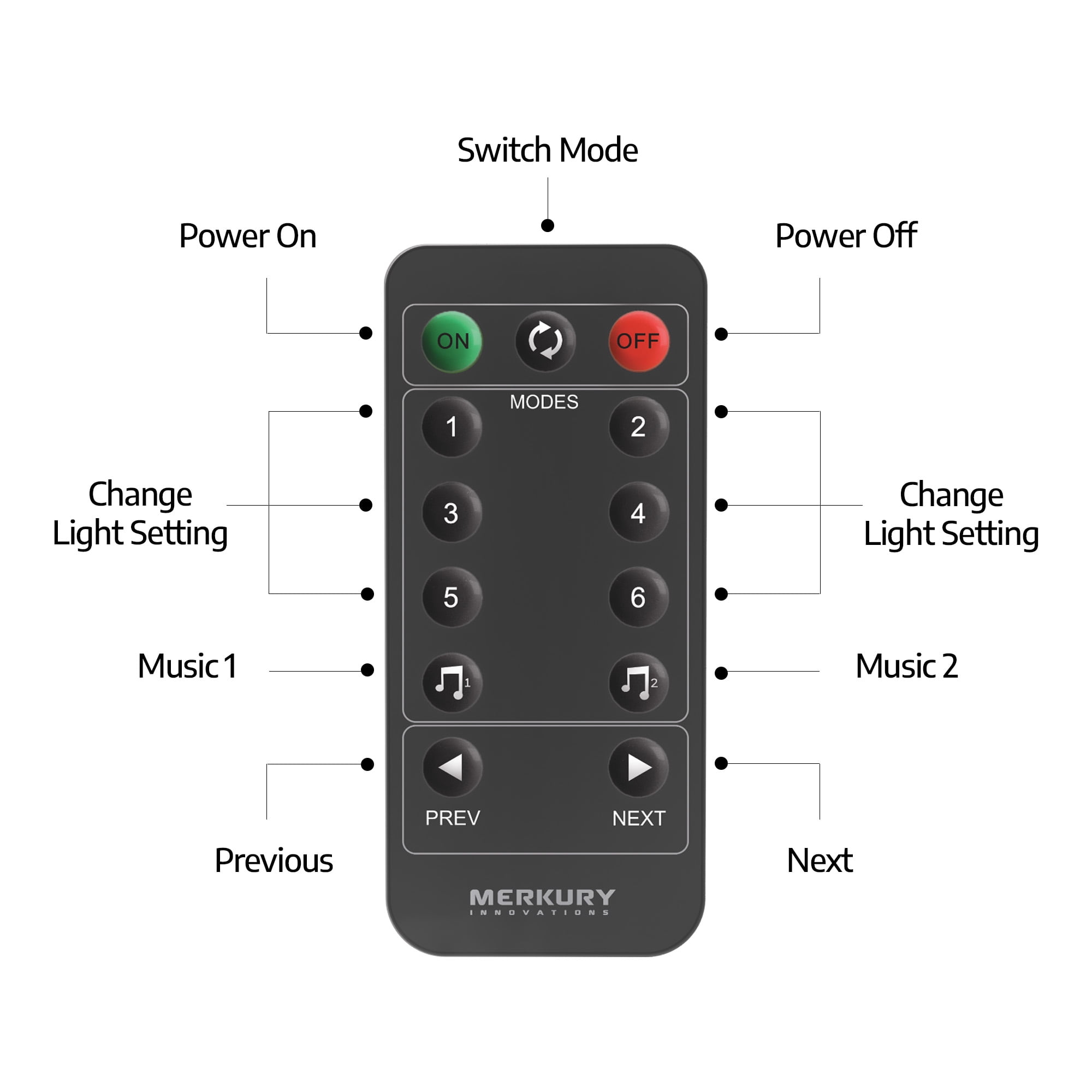 BrightSide Spinning Party Light with Remote - 6.5" Sound Reactive LED Light, Rechargeable