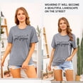 thumbnail image 4 of QAFOPEH Womens Not Perfect Just Forgiven Printed Tee Shirt Short Sleeve Crewneck Top, 4 of 7