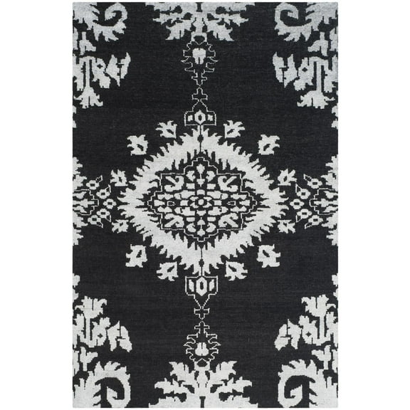 New Rug Collections STW235E-9-Color:Charcoal,Design:Transitional,Shape:Rectangle,Size:9'L x 6' W