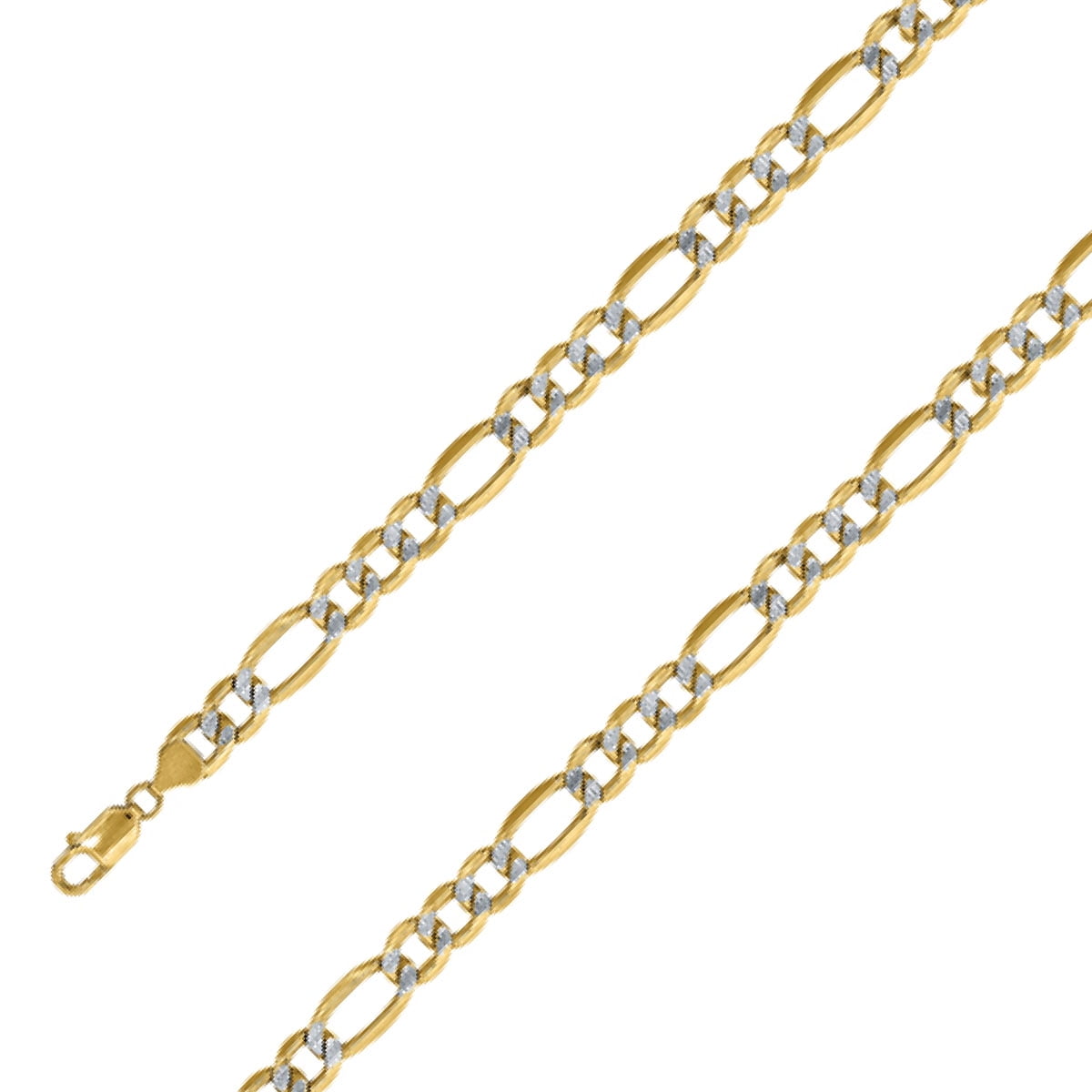 9.5 mm 10k Yellow Gold Hollow Figaro 