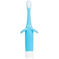 thumbnail image 1 of Cepillo de dientes de entrenamiento para bebés y niños pequeños, suave para los primeros dientes del bebé, elefante azul, sin BPA, 0-3 años, 1 of 4