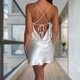 thumbnail image 5 of Vestido Corto Con Tirantes Vestido de cóctel para mujer, sin mangas, elástico, para fiesta nocturna (blanco L) Cgtredaw Para estrenar, 5 of 5