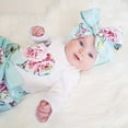 thumbnail image 4 of Actoyo Infant Baby Girls Floral Romper Long Pants Headband Outfits Set 0-18 Months, 4 of 8
