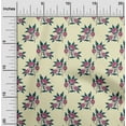 thumbnail image 1 of oneOone Georgette Viscose Fabric Leaves & Floral Block Print Sewing Fabric BTY 42 Inch Wide, 1 of 5