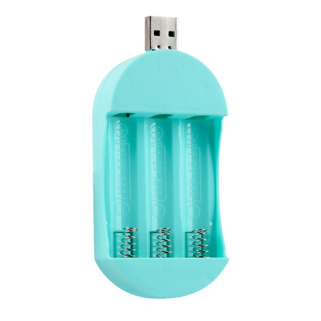 HES Battery Charger Rechargeable 3 Slots Fast Charging USB Output