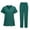 Dark Green #38, variant on WULMLEO Womens Scrub Sets 2 Piece V Neck Petite Scrubs Outfits Soft Comfortable Short Sleeve Trendy Nursing Workwear Shirts and Joggers Stretch Casual Medical Nurse Uniform Beige M