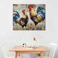 thumbnail image 2 of Nawypu  Farm Animal Paintings Rooster and Hen Picture Canvas Wall Art Vintage Rustic Home Farmhouse Living Room Wall Decor Stretched and Framed Ready to Hang, 2 of 6