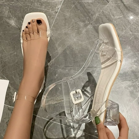 

Vedolay Women s High Heels Womens Open Toe High Heels Breathable Comfy Fashion Shoes Causal High Heels Beige 9.5