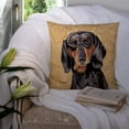 thumbnail image 3 of Carolines Treasures SC9139PW1414 Dachshund Wipe your Paws Fabric Decorative Pillow, 14Hx14W, multicolor, 3 of 4