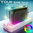 thumbnail image 4 of Dust Cover with 16 LED Colors Light Base for Nintendo Switch2/OLED - Acrylic Clear Display Box, Anti-Scratch Waterproof Slim Dock Case, Cool Gaming Accessories, 4 of 8