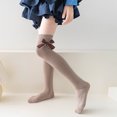 thumbnail image 5 of Godderr Kids Girl's High Socks Non-slip Knee High Socks Teen Extra Long over Knee Stockings Bow Style Dress Socks Little Girl's Cotton Tube Long Socks 2 Pairs for 3-12 Years, 5 of 7