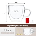 thumbnail image 2 of Juego de tazas para espresso VENVENWEAVS de doble pared, 150 ml, sopladas a mano, 2 of 6