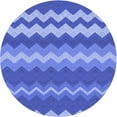 thumbnail image 1 of Ahgly Company Machine Washable Indoor Round Transitional Sky Blue Area Rugs, 3' Round, 1 of 7