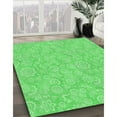 thumbnail image 2 of Ahgly Company Indoor Round Patterned Neon Green Area Rugs, 4' Round, 2 of 6