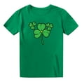 thumbnail image 4 of Top de camiseta con estampado verde de manga corta informal de cobertura para mujer Pompotops  hkajfhjk459071, 4 of 4