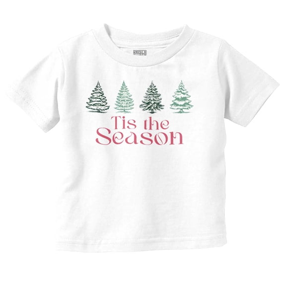 Classic Christmas Tree Tis The Season Toddler Baby Graphic T Shirt Brisco Brands 6M