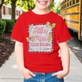 thumbnail image 6 of Glisme Big Girls Back To School Tees Letter Print Short Sleeve Crew Neck Fall Cozy Soft Girls T-Shirt Size 11-12 Years Red, 6 of 7