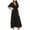 summer dresses for women-Black, variant on Homenesgenics Womens Dresses under $10.00 Women's Summer Fashion Short-Sleeved V-Neck High-Waistband Bohemian Long Short-Sleeved Dress Black L