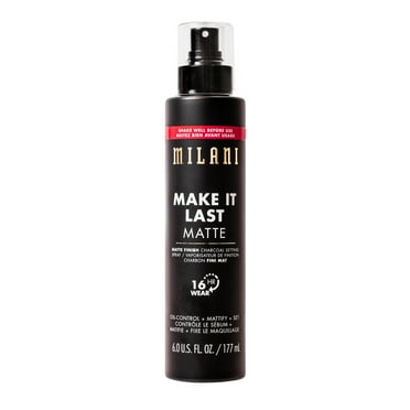 Milani Make It Last Charcoal Jumbo XL Setting Spray, Matte Finish, Long-Lasting, Mattifying, 6 fl oz