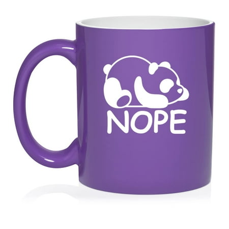 

Panda Nope Funny Ceramic Coffee Mug Tea Cup Gift (11oz Purple)